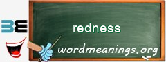 WordMeaning blackboard for redness